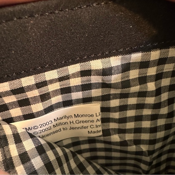 Marilyn Monroe purse,kiss lock & matching wallet, gingham interior Y2K 2002 - Picture 6 of 7